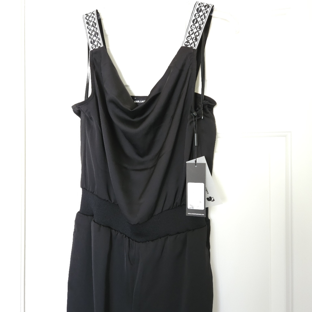 Karl Lagerfeld Sleeveless Cowlneck Jumpsuit